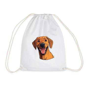 Rhodesian Ridgeback chien race aquarelle dessin animé K - Sac de sport léger - blanc - Devant