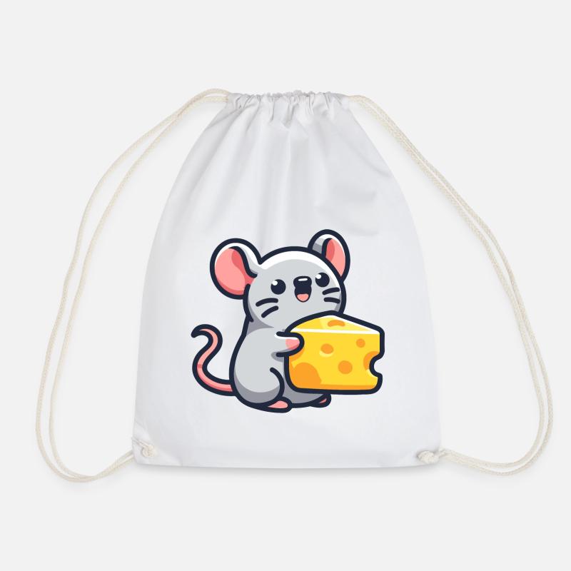 Cheese Chum: Die Freude der Maus - Turnbeutel - Weiß