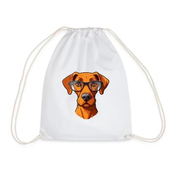 Rhodesian Ridgeback chien race aquarelle dessin animé K - Sac de sport léger - blanc - Devant