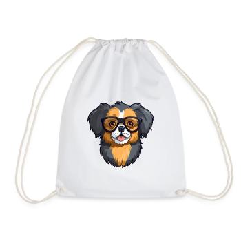 Épagneul tibétain chien race aquarelle dessin animé Kawai - Sac de sport léger - blanc - Devant