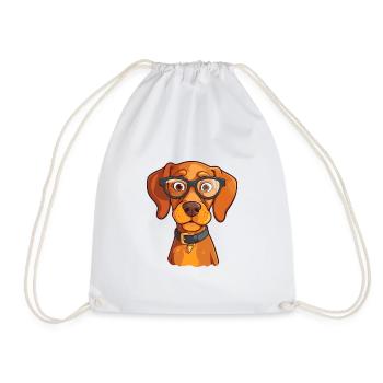 Vizsla Dog Breed Aquarelle Cartoon Kawaii Lunettes - Sac de sport léger - blanc - Devant
