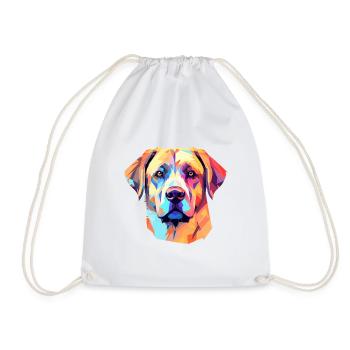 Anatolian Shepherd Dog Breed Watercolor Cartoon Ka - Drawstring Bag - white - Front