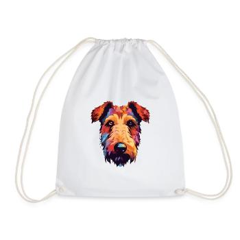 Welsh Terrier chien race aquarelle dessin animé Kawaii - Sac de sport léger - blanc - Devant
