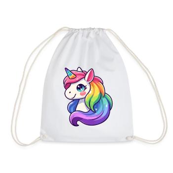 Licorne arc-en-ciel radieuse : la jument mythique - Sac de sport léger - blanc - Devant