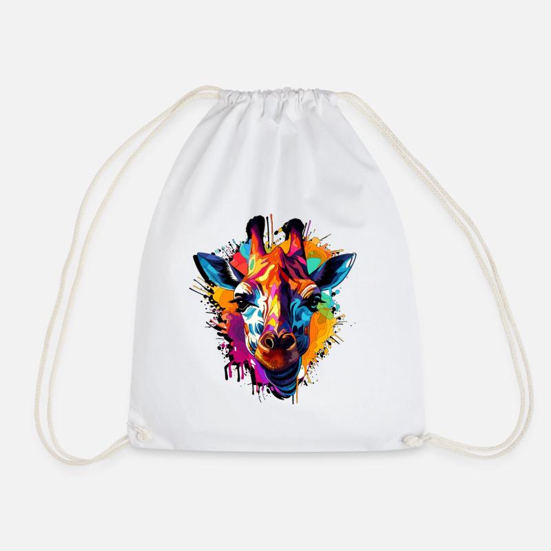 Abstraktes Giraffendesign - Arte Moda - Turnbeutel - Weiß