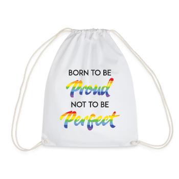 Mois de la fierté LGBT - Born To Be Proud - Sac de sport léger - blanc - Devant