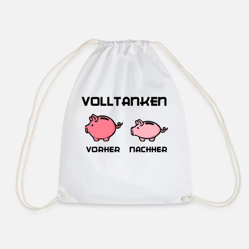Déclaration de remplissage d’essence de la pompe à essence - Sac de sport léger - blanc