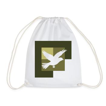 Animal Bird Wings - Drawstring Bag - white - Front