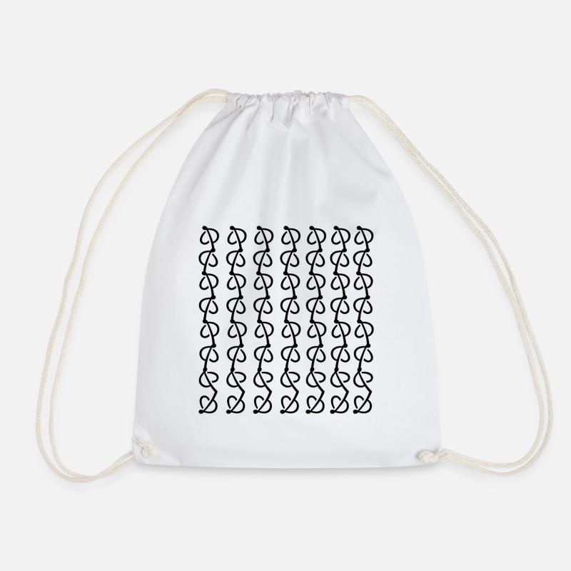 unique leaf design - Drawstring Bag - white