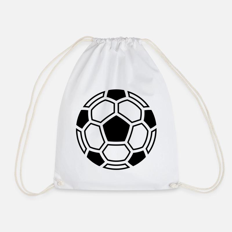 Fußball Mosaik (Ball Logo Symbol Piktogramm / 1C) - Turnbeutel - Weiß