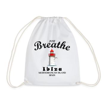 Phare d’Ibiza au port, respirez profondément, Espagne - Sac de sport léger - blanc - Devant