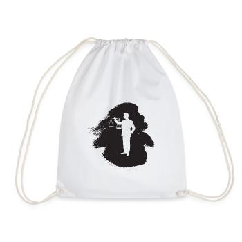 Judge Lawyer Treatment - Drawstring Bag - white - Front