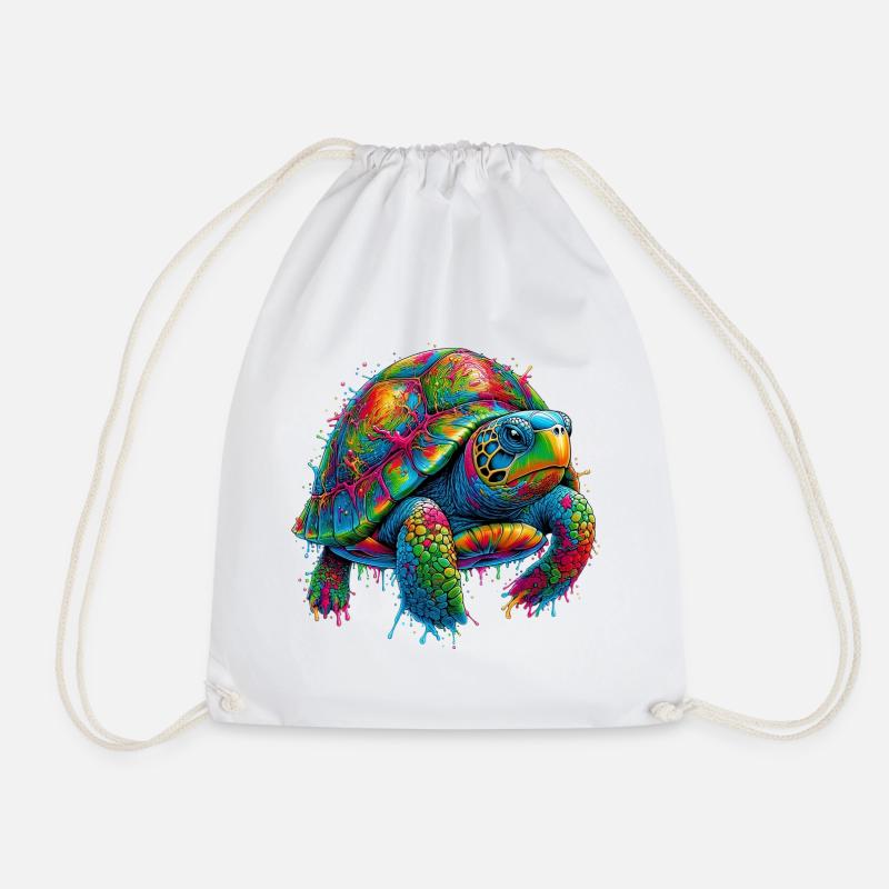 Schildkröte - Turnbeutel - Weiß