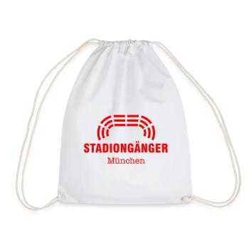 Stadiongänger München – Für echte Fans I Geschenk - Turnbeutel - Weiß - Vorne