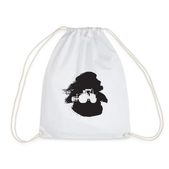 Farmer Combine Harvester - Drawstring Bag - white - Front
