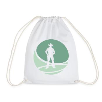 Western de cow-boy - Sac de sport léger - blanc - Devant