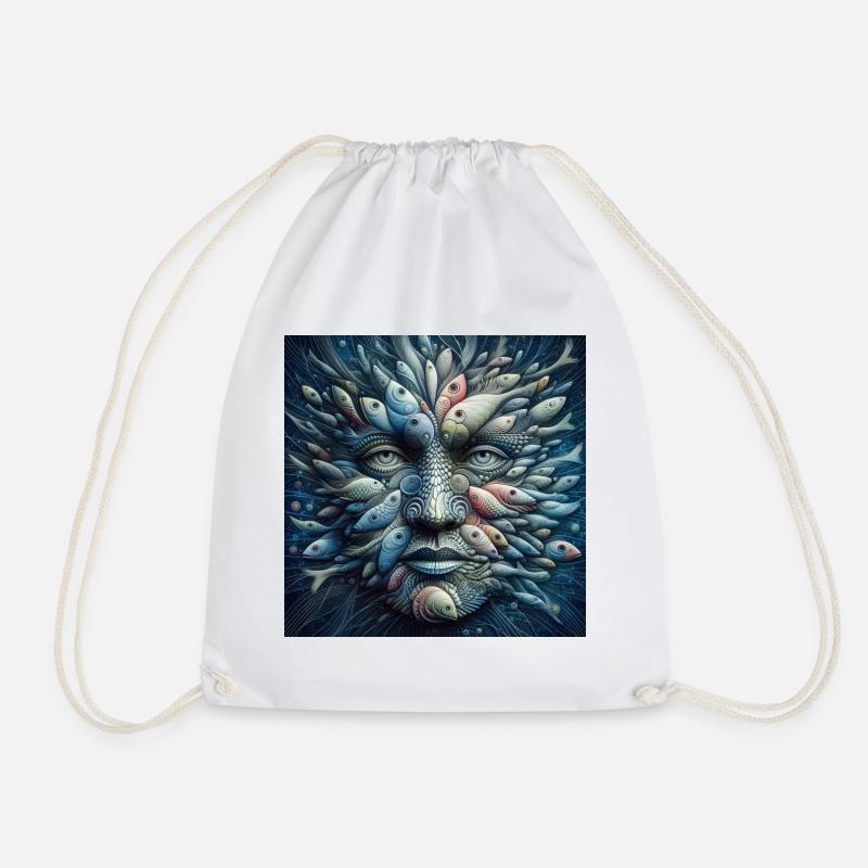 Visage de poisson - Sac de sport léger - blanc