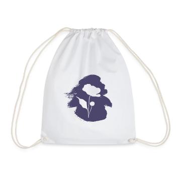 Florist Flower Power Flower Bouquet - Drawstring Bag - white - Front