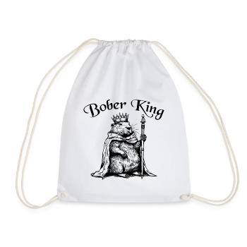 Bober Bóbr King Biber viral social media trend - Drawstring Bag - white - Front