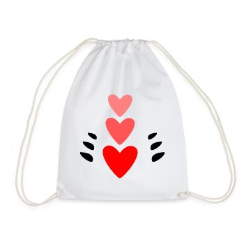 HEART. THANK YOU. MISTRESS. MASTER. THANK YOU MISTRESS. - Drawstring Bag - white - Front
