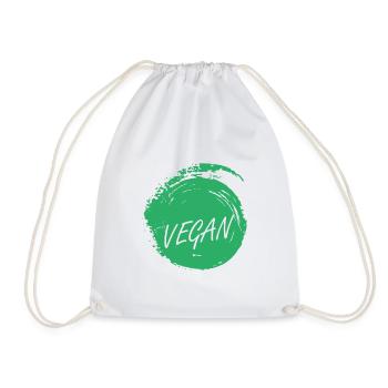 Vegan Veganerin Bio - Turnbeutel - Weiß - Vorne