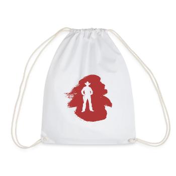 Cowboy Rider Sheriff - Drawstring Bag - white - Front