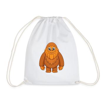 Big Foot Niedliche Maskottchen Zeichentrickfigur Kawaii - Turnbeutel - Weiß - Vorne