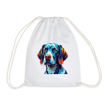 Burgos pointeur chien race coloré dessin animé kawaii - Sac de sport léger - blanc - Devant