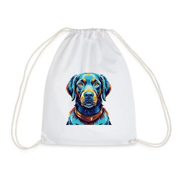 Chesapeake Bay Retriever Dog Breed Cartoon Kawaii - Drawstring Bag - white - Front