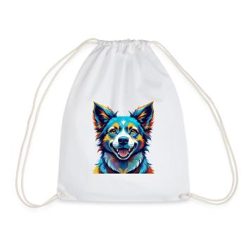 Kintamani Race Chien Dessin animé Coloré Kawaii - Sac de sport léger - blanc - Devant