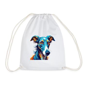 Galgo Espanol Hunderasse Bunter Cartoon Kawaii - Turnbeutel - Weiß - Vorne