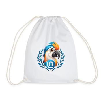 Perroquet coloré et vibrant en style cartoon - Sac de sport léger - blanc - Devant