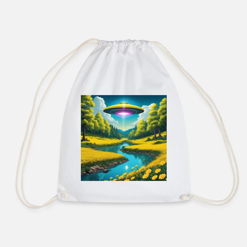 UFO - Drawstring Bag - white