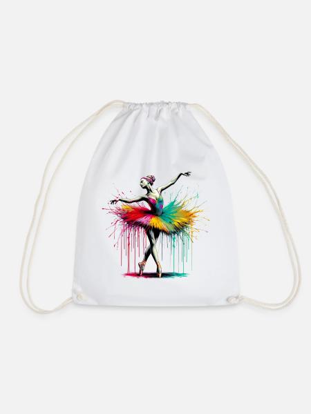 Balletttänzerin mit Tutu - Turnbeutel - Weiß