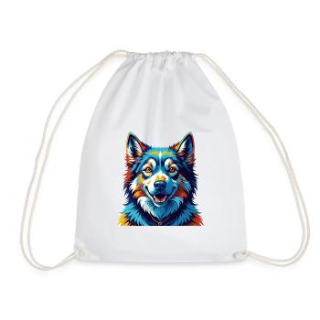 Sibérien Laïka Chien Race Coloré Dessin Animé Kawaii - Sac de sport léger - blanc - Devant