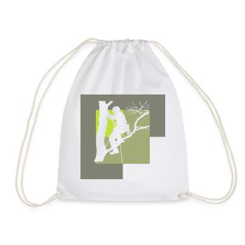 Climbing Monkey Tree Climbing - Drawstring Bag - white - Front