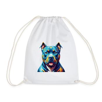American Pitbull Terrier Chien Race Dessin animé Kawaii - Sac de sport léger - blanc - Devant