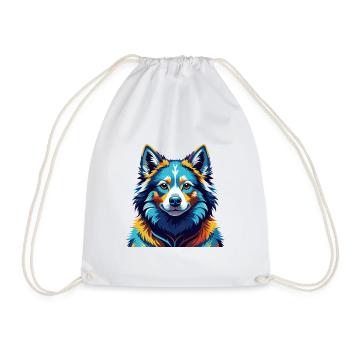 Chien Esquimau Canadien Race Coloré Dessin Animé Kawaii - Sac de sport léger - blanc - Devant