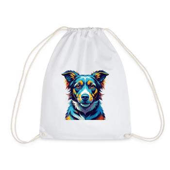 Billy Dog Race Coloré Aquarelle Dessin animé Kawaii - Sac de sport léger - blanc - Devant