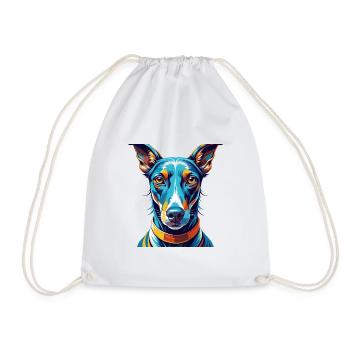 Rampur lévrier chien race coloré dessin animé Kawaii - Sac de sport léger - blanc - Devant