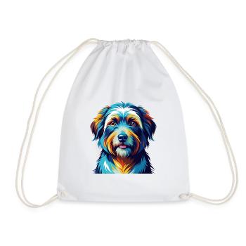 Chien de berger des Pyrénées race Dessin animé coloré Kawaii - Sac de sport léger - blanc - Devant