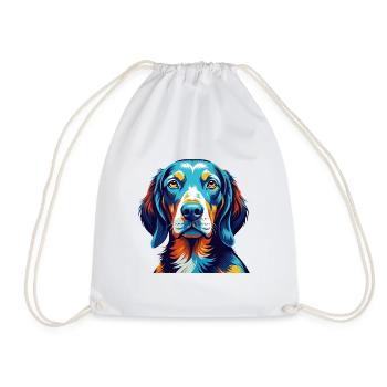 Chien de chasse polonais race Coloré Dessin animé Kawaii - Sac de sport léger - blanc - Devant