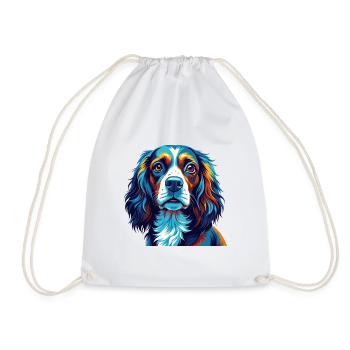 Pont Audemer Epagneul Chien Race Dessin Animé Kawaii - Sac de sport léger - blanc - Devant
