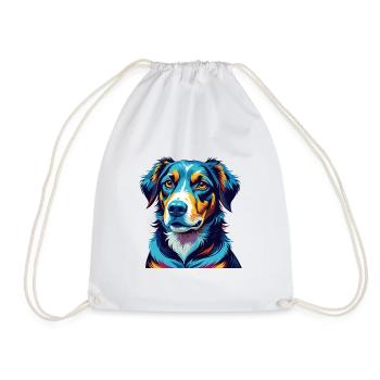 Smaland Hound Hunderasse Bunte Karikatur Kawaii - Turnbeutel - Weiß - Vorne