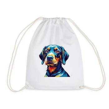 Plott Hound Hund Rasse Bunte Karikatur Kawaii - Turnbeutel - Weiß - Vorne