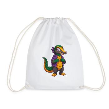 Pangolin Drôle Kawaii Dessin animé Personnage Clipart - Sac de sport léger - blanc - Devant