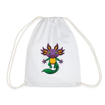axolotl drôle kawaii dessin animé personnage clipart - Sac de sport léger - blanc - Devant