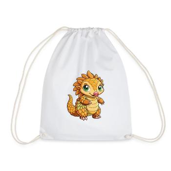 Pangolin Mignon Personnage De Dessin Animé Kawaii Clipart - Sac de sport léger - blanc - Devant