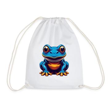 Frosch Bunte Kawaii Cartoon Figur Clipart - Turnbeutel - Weiß - Vorne