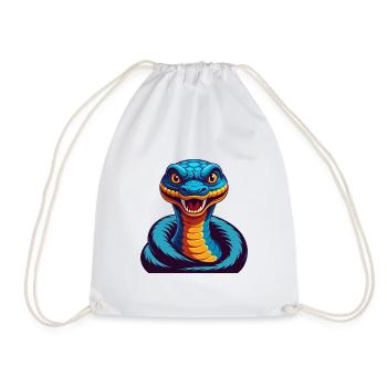 Anaconda Bunte Kawaii Cartoon Figur Clipart - Turnbeutel - Weiß - Vorne